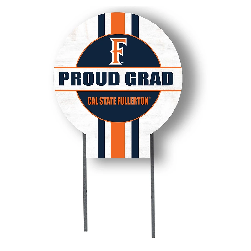 Jardine Cal State Fullerton Titans 20" x 20" Proud Grad Circle Yard Sign with Stakes