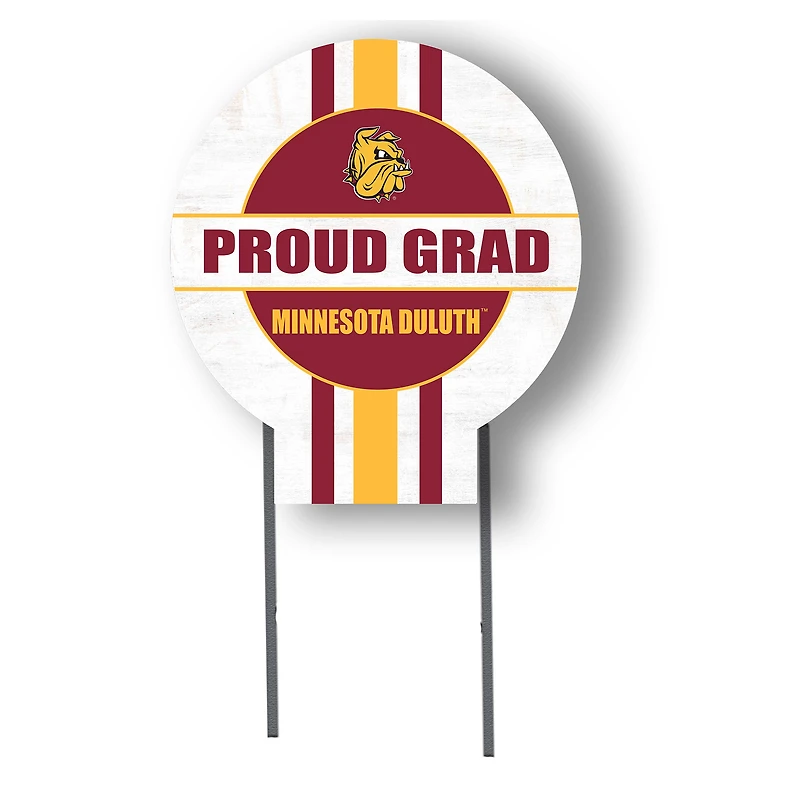Jardine Minnesota Duluth Bulldogs 20" x 20" Proud Grad Circle Yard Sign with Stakes