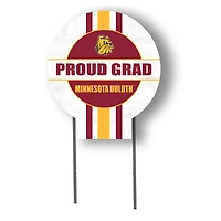 Jardine Minnesota Duluth Bulldogs 20" x 20" Proud Grad Circle Yard Sign with Stakes