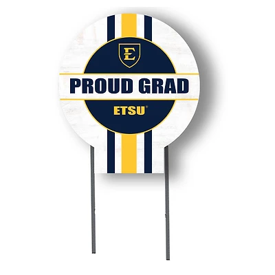 Jardine ETSU Buccaneers 20" x 20" Proud Grad Circle Yard Sign with Stakes
