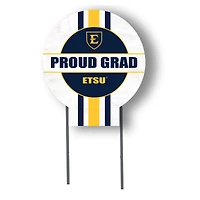 Jardine ETSU Buccaneers 20" x 20" Proud Grad Circle Yard Sign with Stakes