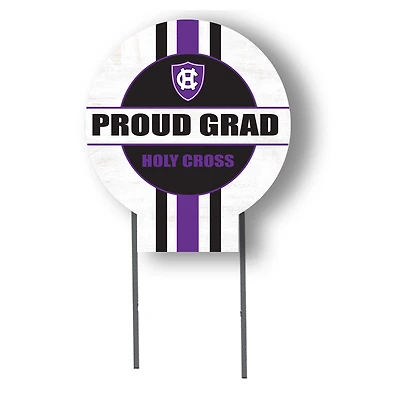Jardine Holy Cross Crusaders 20" x 20" Proud Grad Circle Yard Sign with Stakes