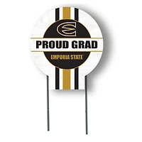 Jardine Emporia State Hornets 20" x 20" Proud Grad Circle Yard Sign with Stakes