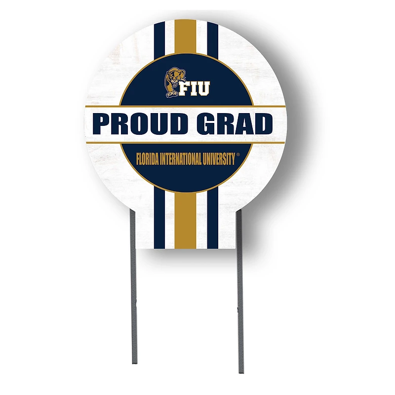 Jardine FIU Panthers 20" x 20" Proud Grad Circle Yard Sign with Stakes