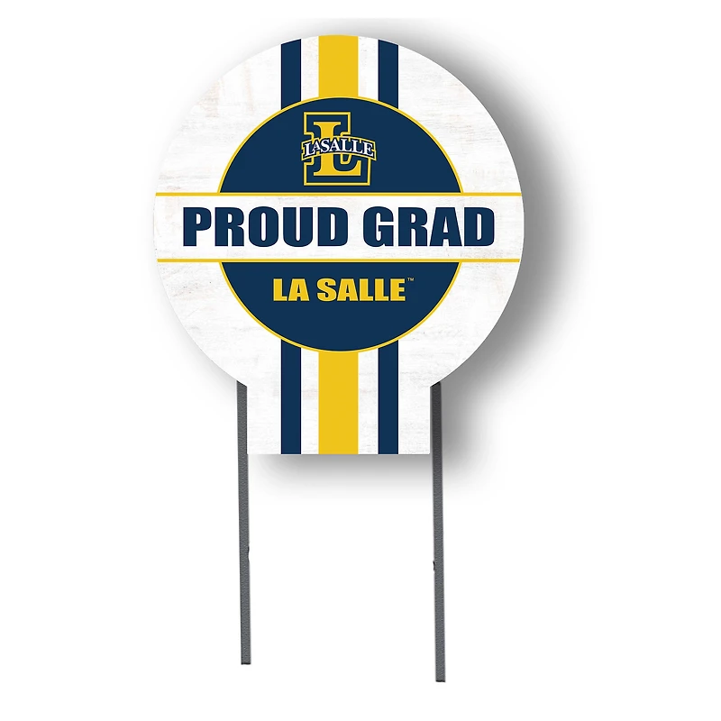 Jardine La Salle Explorers 20" x 20" Proud Grad Circle Yard Sign with Stakes