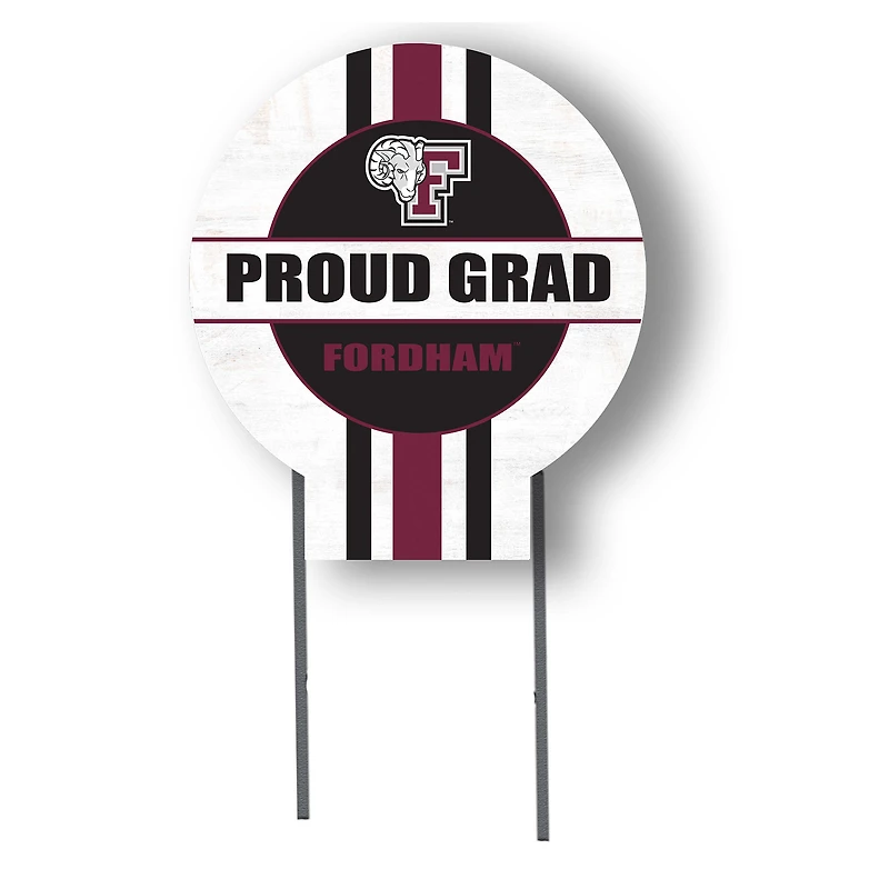 Jardine Fordham Rams 20" x 20" Proud Grad Circle Yard Sign with Stakes