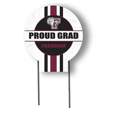 Jardine Fordham Rams 20" x 20" Proud Grad Circle Yard Sign with Stakes