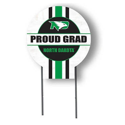 Jardine North Dakota 20" x 20" Proud Grad Circle Yard Sign with Stakes