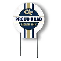 Jardine Georgia Tech Yellow Jackets 20" x 20" Proud Grad Circle Yard Sign with Stakes