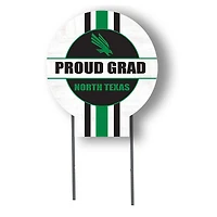 Jardine North Texas Mean Green 20" x 20" Proud Grad Circle Yard Sign with Stakes
