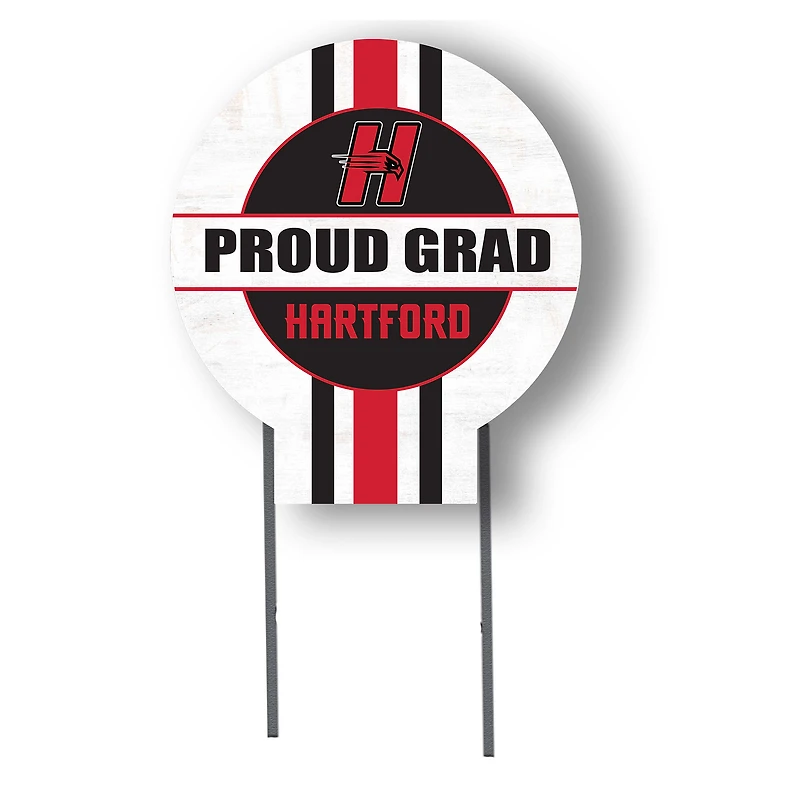 Jardine Hartford Hawks 20" x 20" Proud Grad Circle Yard Sign with Stakes