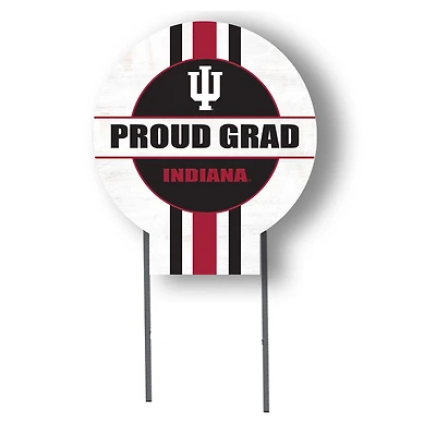 Jardine Indiana Hoosiers 20" x 20" Proud Grad Circle Yard Sign with Stakes