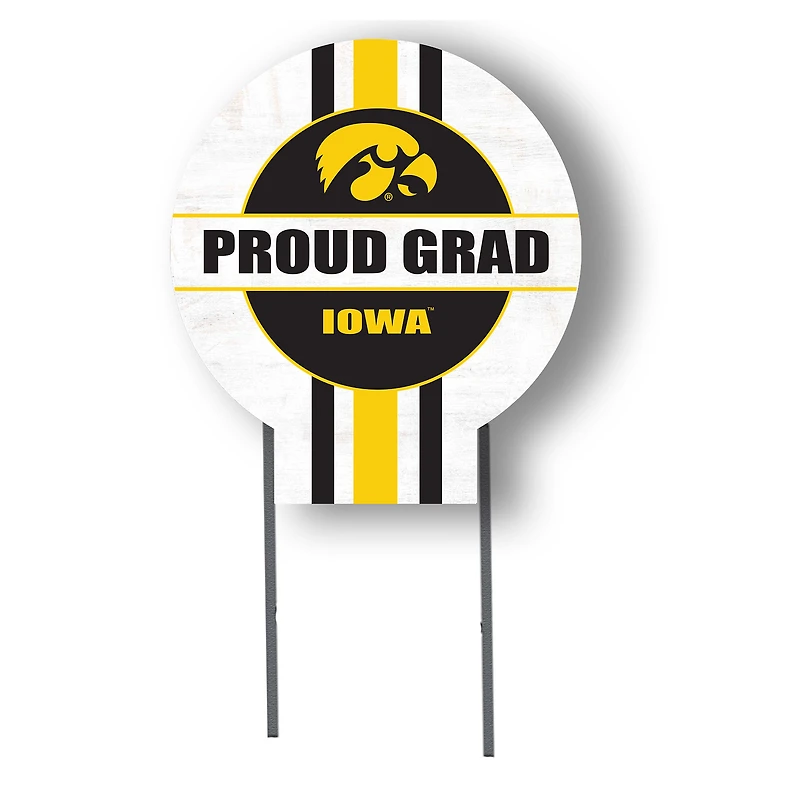Jardine Iowa Hawkeyes 20" x 20" Proud Grad Circle Yard Sign with Stakes