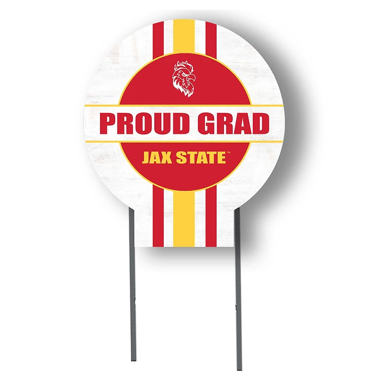Jardine Jacksonville State Gamecocks 20" x 20" Proud Grad Circle Yard Sign with Stakes