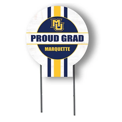 Jardine Marquette Golden Eagles 20" x 20" Proud Grad Circle Yard Sign with Stakes