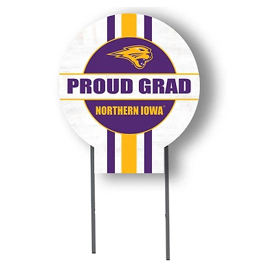 Jardine Northern Iowa Panthers 20" x 20" Proud Grad Circle Yard Sign with Stakes