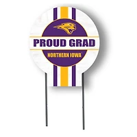Jardine Northern Iowa Panthers 20" x 20" Proud Grad Circle Yard Sign with Stakes