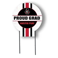 Jardine Austin Peay State Governors 20" x 20" Proud Grad Circle Yard Sign with Stakes