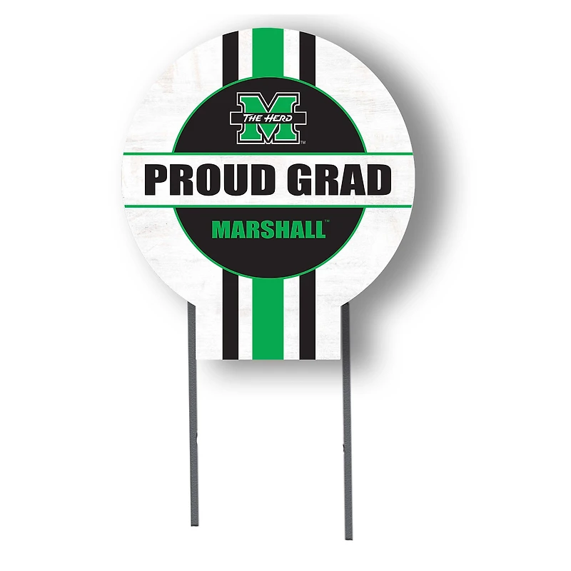 Jardine Marshall Thundering Herd 20" x 20" Proud Grad Circle Yard Sign with Stakes