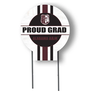 Jardine Alabama A&M Bulldogs 20" x 20" Proud Grad Circle Yard Sign with Stakes