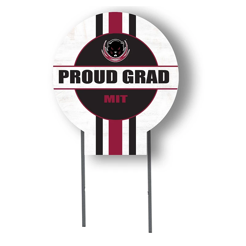 Jardine MIT Engineers 20" x 20" Proud Grad Circle Yard Sign with Stakes