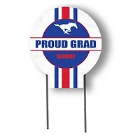 Jardine SMU Mustangs 20" x 20" Proud Grad Circle Yard Sign with Stakes