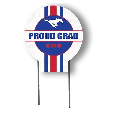 Jardine SMU Mustangs 20" x 20" Proud Grad Circle Yard Sign with Stakes