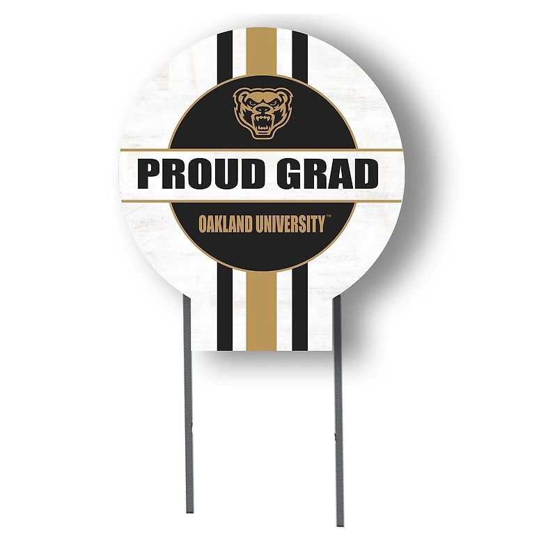 Jardine Oakland Golden Grizzlies 20" x 20" Proud Grad Circle Yard Sign with Stakes