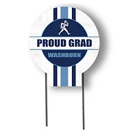 Jardine Washburn Ichabods 20" x 20" Proud Grad Circle Yard Sign with Stakes