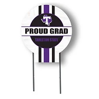 Jardine Tarleton State Texans 20" x 20" Proud Grad Circle Yard Sign with Stakes