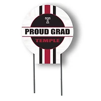 Jardine Temple Owls 20" x 20" Proud Grad Circle Yard Sign with Stakes