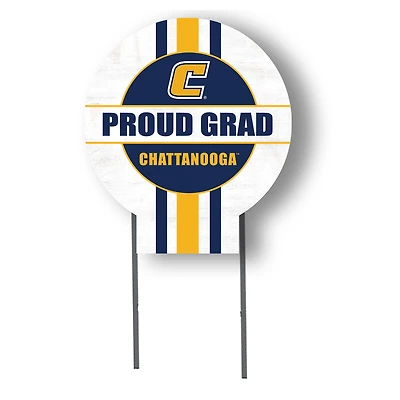 Jardine Tennessee Chattanooga Mocs 20" x 20" Proud Grad Circle Yard Sign with Stakes