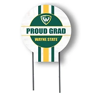Jardine Wayne State Warriors 20" x 20" Proud Grad Circle Yard Sign with Stakes