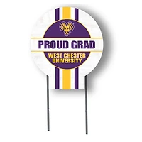 Jardine West Chester Golden Rams 20" x 20" Proud Grad Circle Yard Sign with Stakes