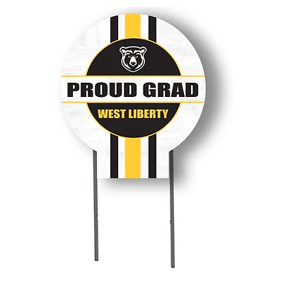 Jardine West Liberty Hilltoppers 20" x 20" Proud Grad Circle Yard Sign with Stakes