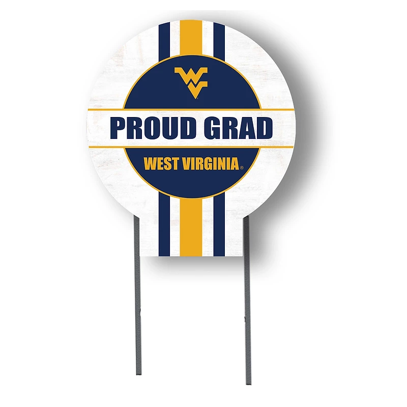 Jardine West Virginia Mountaineers 20" x 20" Proud Grad Circle Yard Sign with Stakes