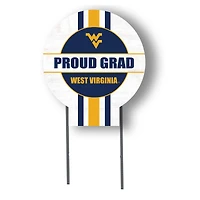 Jardine West Virginia Mountaineers 20" x 20" Proud Grad Circle Yard Sign with Stakes