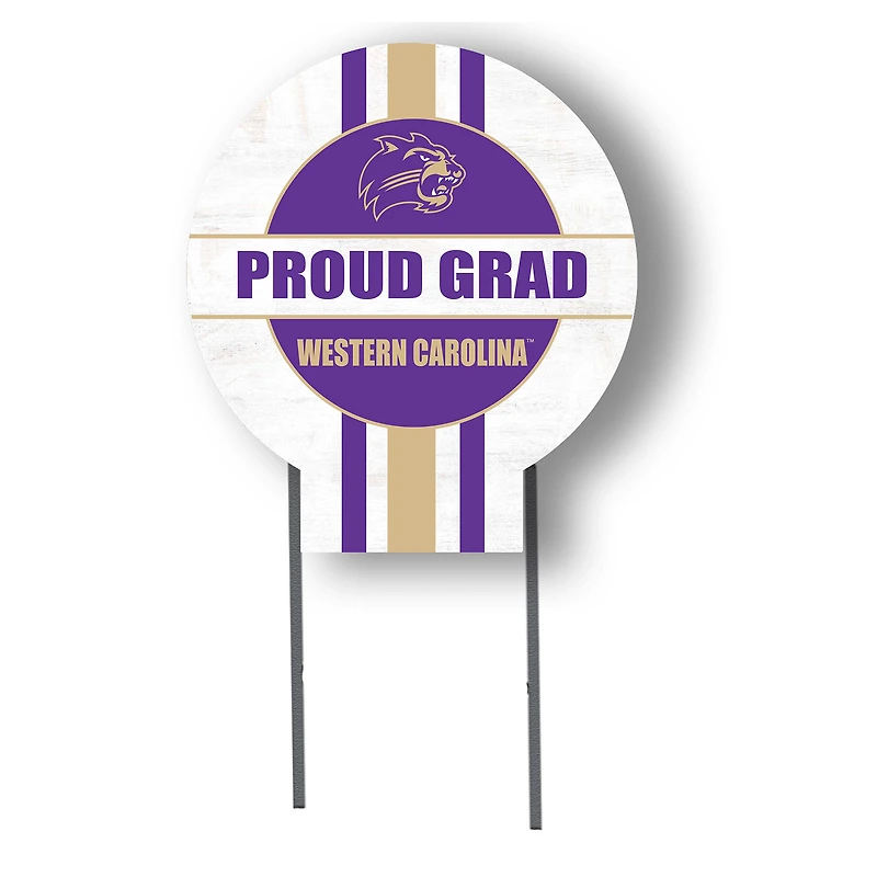Jardine Western Carolina Catamounts 20" x 20" Proud Grad Circle Yard Sign with Stakes