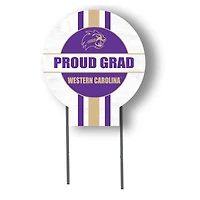 Jardine Western Carolina Catamounts 20" x 20" Proud Grad Circle Yard Sign with Stakes