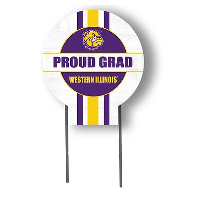 Jardine Western Illinois Leathernecks 20" x 20" Proud Grad Circle Yard Sign with Stakes