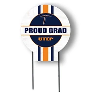 Jardine UTEP Miners 20" x 20" Proud Grad Circle Yard Sign with Stakes
