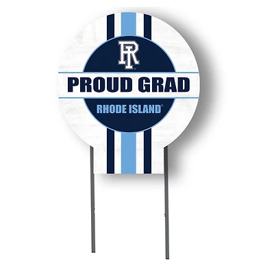 Jardine Rhode Island Rams 20" x 20" Proud Grad Circle Yard Sign with Stakes
