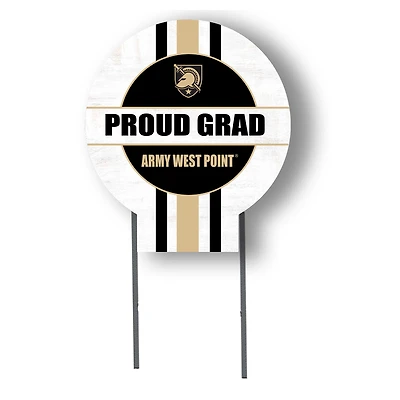 Jardine Army Black Knights 20" x 20" Proud Grad Circle Yard Sign with Stakes