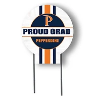 Jardine Pepperdine Waves 20" x 20" Proud Grad Circle Yard Sign with Stakes