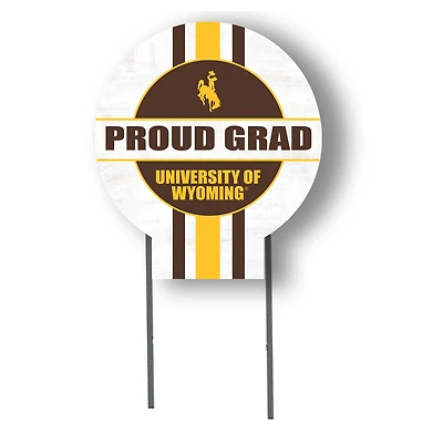 Jardine Wyoming Cowboys 20" x 20" Proud Grad Circle Yard Sign with Stakes