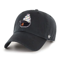 Men's '47  Black San Francisco Giants Ice Cream Helmet Clean Up Adjustable Hat