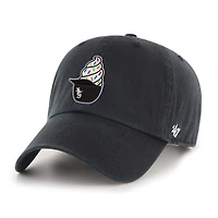 Men's '47  Black Chicago White Sox Ice Cream Helmet Clean Up Adjustable Hat