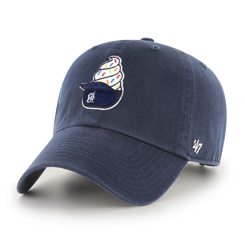 Men's '47  Navy Detroit Tigers Ice Cream Helmet Clean Up Adjustable Hat