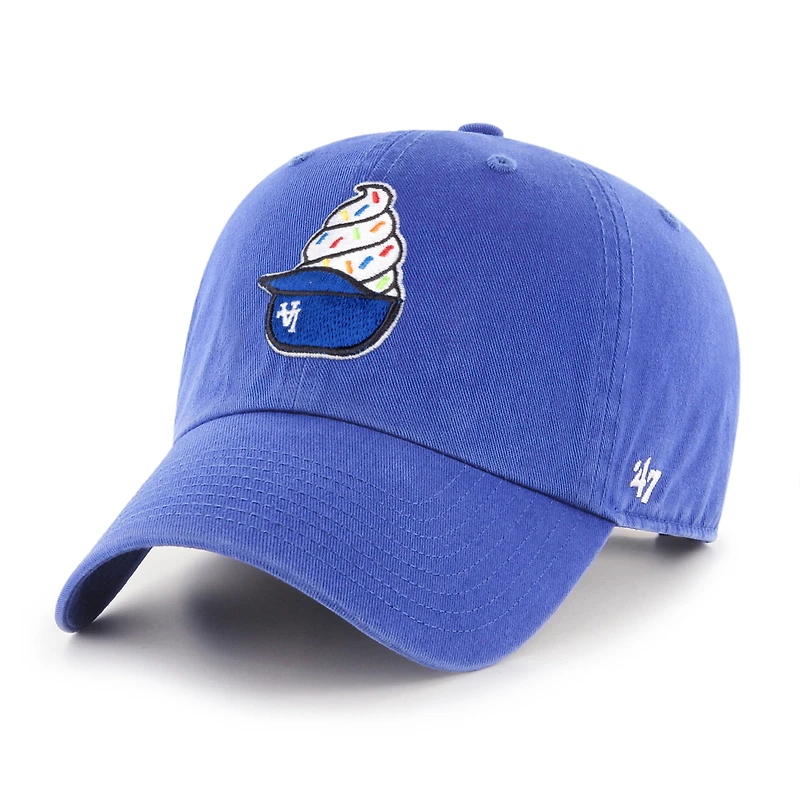 Men's '47  Royal Los Angeles Dodgers Ice Cream Helmet Clean Up Adjustable Hat