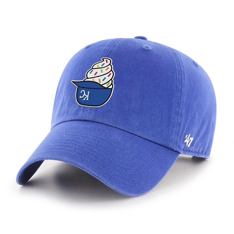 Men's '47  Royal Kansas City Royals Ice Cream Helmet Clean Up Adjustable Hat